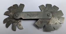 Vintage L.S. Starrett Machinist Fillet or Radius Gage 272A Folding Tool USA  picture