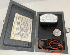 VINTAGE HONEYWELL W136 TEST METER IN HARD CASE WITH INSTRUCTIONS MADE IN USA picture