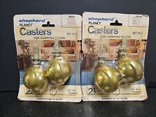 Vintage Set Of 4 Shepherd 2.5” Brass Ball Casters Wheels New Old Stock P02BB-C picture