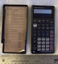 TEXAS INSTRUMENTS BA-II PLUS CALCULATOR VINTAGE. TESTED. WORKS. WITH COVER. picture
