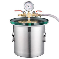 Stainless Steel Vacuum Chamber Glass Lid Essential Oil Degass Silicone 2 Gallon picture