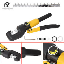 10T Hydraulic Crimper Crimping Tool Wire Battery Cable Lug Terminal W/ 8 Die US picture