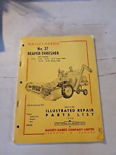 Vintage 1952 Massey Harris 27 Reaper Thresher Illustrated Repair Parts List  picture