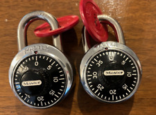 Set of 2 Vintage Master Combination Locks with combinations picture