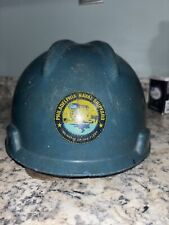 Vintage Bullard Philadelphia Naval Shipyard Plastic Cap Hard Hat Vintage Blue picture
