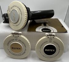 Vintage Black Rotex Label Maker Model 48E 1/4 3/8 1/2 Wheels Paperwork picture