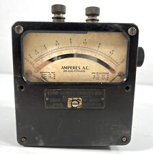 Vintage Weston Model 433 Meter Industrial Amperes AC 25-500 Cycles picture