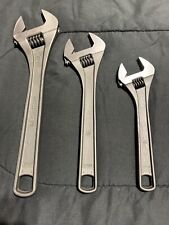 Wright Tool - 12” - 10” - 8” - Adjustable Wrench Set - Black - NEW picture