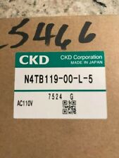 NEW CKD SOLENOID VALVE N4TB119-00-L-5, 110 VAC,  0.15 - 0.7 MPa picture