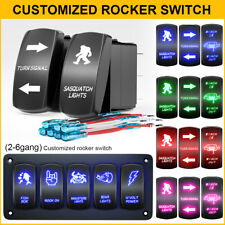 Custom Rocker Switch 5pin 7pin ON OFF Laser Etched for Marine Boat Trucks RV picture