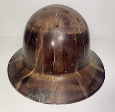 Vintage MSA Type K Skulgard Fiberglass Mining Full Brim Hard Hat Brown No Lining picture