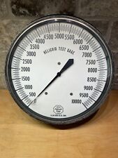 Vintage ACCO Helicoid Test Gauge Large 8.5” 0-10000 Exc. Condition Steampunk picture