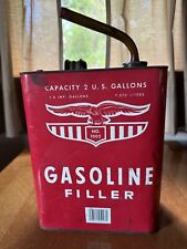 Vintage 2 Gallon Gas Can Self Vented w/ Pour Spout picture