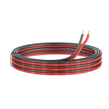 14Awg Silicone Electrical Wire 2 Conductor Parallel Wire Line 50Ft [Black 25Ft R picture