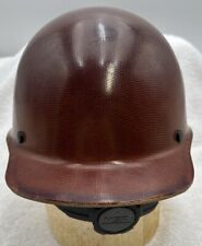 Vintage Original Type B MSA Skullgard Brown Fiberglass Hard Hat Cap Size M picture