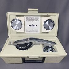 Vintage DYMO 1570 Tapewriter Label Maker Chrome Bundle with Orginal Carrier Case picture