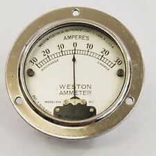 Vintage Weston Electrical Ammeter Gauge Model 354 Newark NJ 2.5
