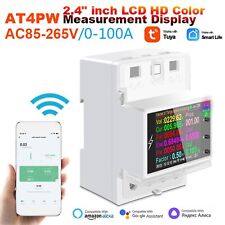 WIFI Smart Din Rail Energy Power Voltmeter Ammeter Remote Control Monitor RC Set picture