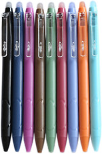 Vintage 9 Colors Erasable Gel Ink Pens 0.5Mm Point Assorted Erasable Gel Pen Ret picture