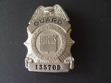 Vintage Burns Security Services Guard Pinback Badge picture