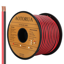 100FT 14/2 Gauge Red Black Cable Hookup Electrical Wire, 14AWG 2 Conductor 2  picture