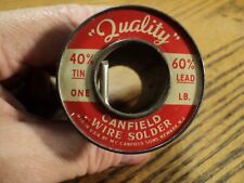 Vintage Canfield 40 Tin/60 Lead Rosin Solder .125