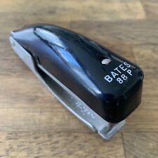 Vintage Bates 88P Stapler Hand Held Black And Silver Tested Works Good picture