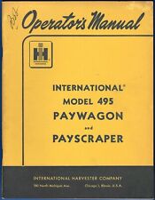 Vintage Original 1959 OPERATOR'S MANUAL International 495 PAYWAGON & PAYSCRAPER  picture