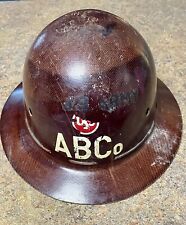 Vintage MSA ABCo American Bridge USS SkullGard Hard Hat Fiberglass Helmet picture
