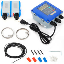 Ultrasonic Liquid Meter LCD Digital Flowmeter W/ Transducer For Water OilSewage picture
