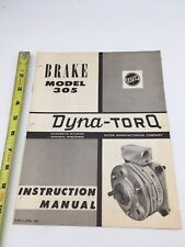 VINTAGE 1960 EATON DYNA-TORQ MODEL 305 BRAKE INSTRUCTION MANUAL - DYNAMATIC picture