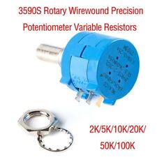 3590S Rotary Wirewound Precision Potentiometer Variable Resistors 2K-100K Pot picture