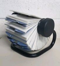 Vintage Black Rotary Desk ROLODEX w/Alphabetical Divider Cards Unused Retro Cool picture
