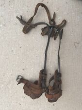 Vintage Brooks Lineman Pole Climbing Gaffs Spikes with extra leather picture