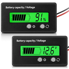 Battery Capacity Voltage Meter with Alarm and External Temperature Sensor 0-179 picture