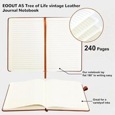 A5 Hardcover Leather Lined Journal Notebook for Women Men Tree of Life Journals picture