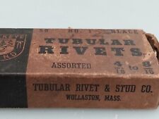 Tubular Rivet & Stud Co. - Box of Vintage tubular rivets labeled 4/16 - 8/16 picture