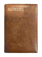 Vintage Design House 1981 Embossed Owl Address Note Pad Book UNUSED  picture