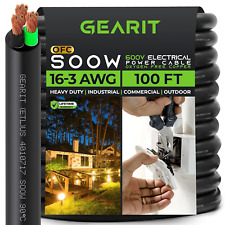 16/3 16 AWG Portable Power Cable (100 Feet - 3 Conductor) SOOW 600V 16 Gauge Ele picture