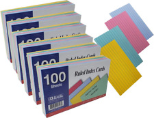 Ruled Index Cards, Assorted Neon Colors, 3x5-Inch, 600-Count Flash Cards picture