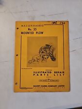 Vintage 1952 Massey-Harris Mounted Plow Illustrated Repair Parts List  picture