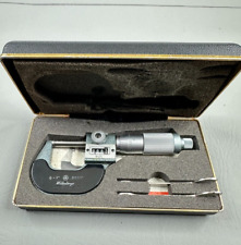 Vintage Mitutoyo Micrometer Caliper 0-1 in No. 193-211 With Case Made Japan picture