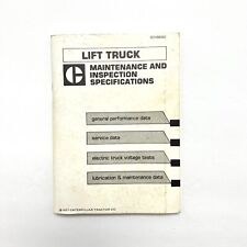 Vtg Caterpillar Lift Truck Manual SENB8060 Maintenance Inspection Specifications picture