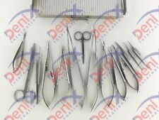 Micro Surgery Instrument With Sterilization Tray &Silicone Mat Set Of 14 Pcs  picture