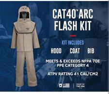 Arc Flash Kit - 40 CAL- Includes Arc Flash Hood, Coat and Bib Suit- CAT SERIES picture