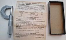 Vintage  National Apprentice Micrometer No. 102, 0 - 1 Inch MINT CONDITION picture