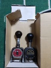 Lot of 2 Different Vintage Bates Numbering Machine 6 Wheels Style E picture