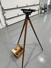 VINTAGE Early DAVID WHITE Surveyor Transit Level, Case,  With Legs picture