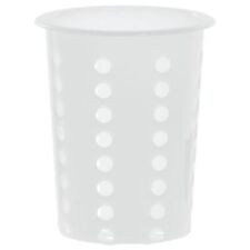 HUBERT® Flatware Cylinder Perforated White Polyethylene - 4 1/2