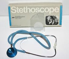 Vintage 1977 Marshall Electronics Blue Stethoscope Original Box + Extra Cover picture